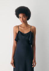 Cannelle Satin Dress - DARK NIGHT NAVY