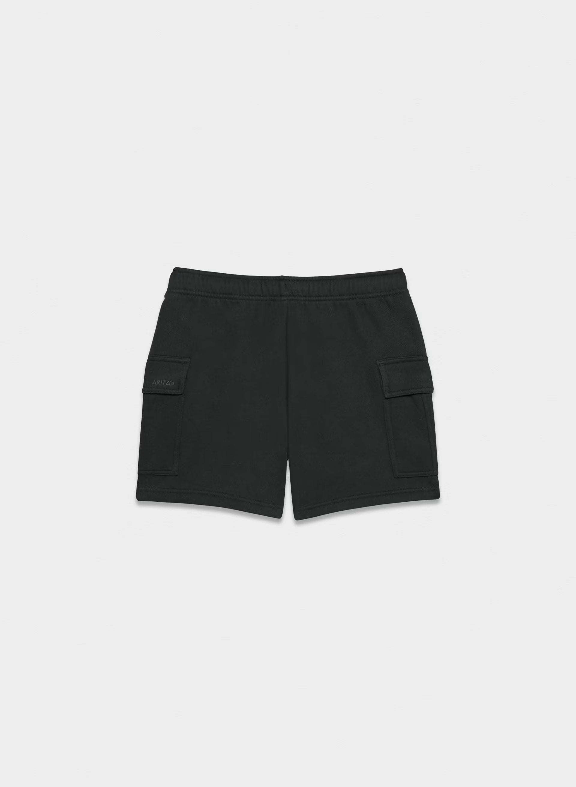 Cozy Sweatfleece Mega Cargo™ Mid-Thigh Short - BLACK