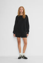 Cozy Sweatfleece Mega Cargo™ Mid-Thigh Short - BLACK