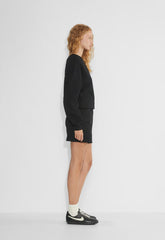 Cozy Sweatfleece Mega Cargo™ Mid-Thigh Short - BLACK