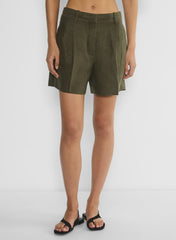 The Effortless Short™ Mid-Thigh - CruiseLinen™ - DARK OLIVE