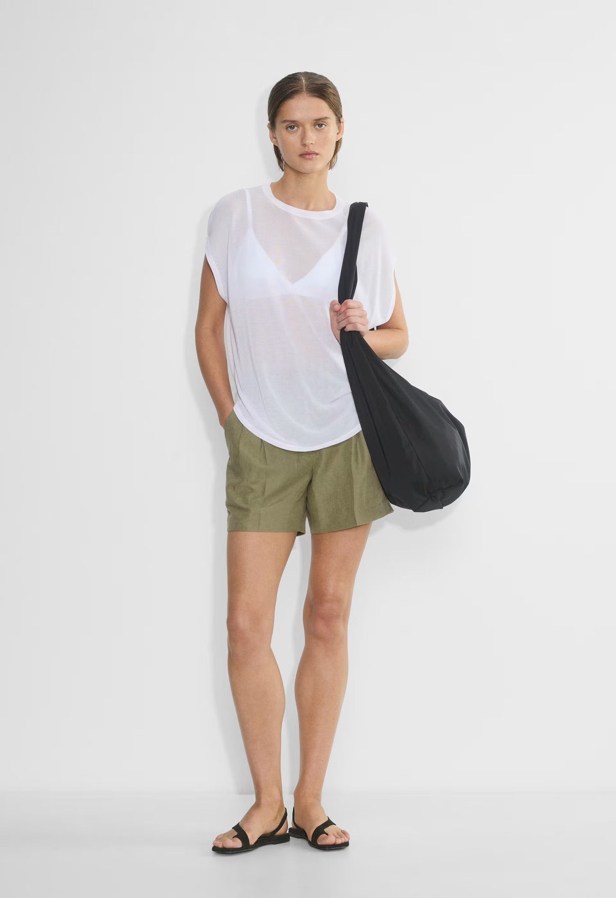 The Effortless Short™ Mid-Thigh - CruiseLinen™ - SUNDRIED OLIVE