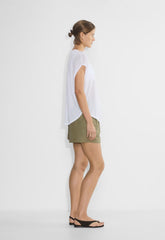 The Effortless Short™ Mid-Thigh - CruiseLinen™ - SUNDRIED OLIVE