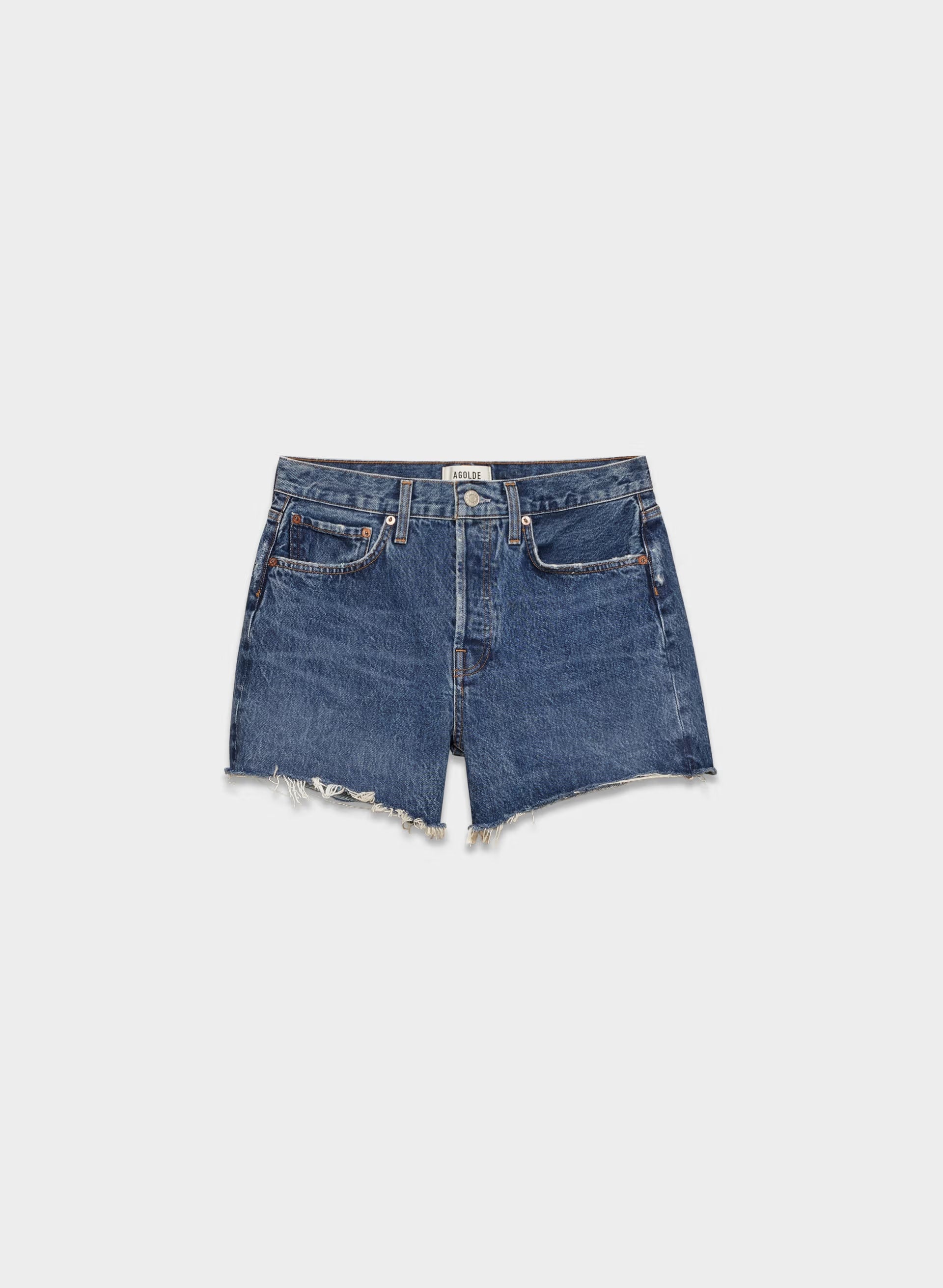 AGOLDE Parker Long Jean Short - CAUTION