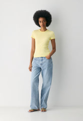 HomeStretch™ Rib Tune T-Shirt - LEMONADE