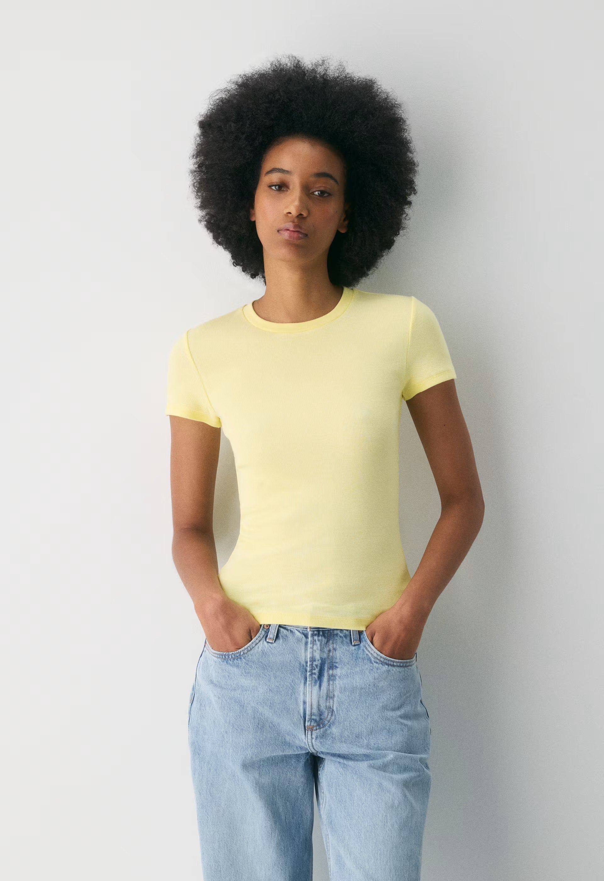 HomeStretch™ Rib Tune T-Shirt - LEMONADE