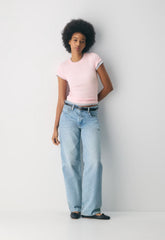 HomeStretch™ Rib Tune T-Shirt - VILLA PINK