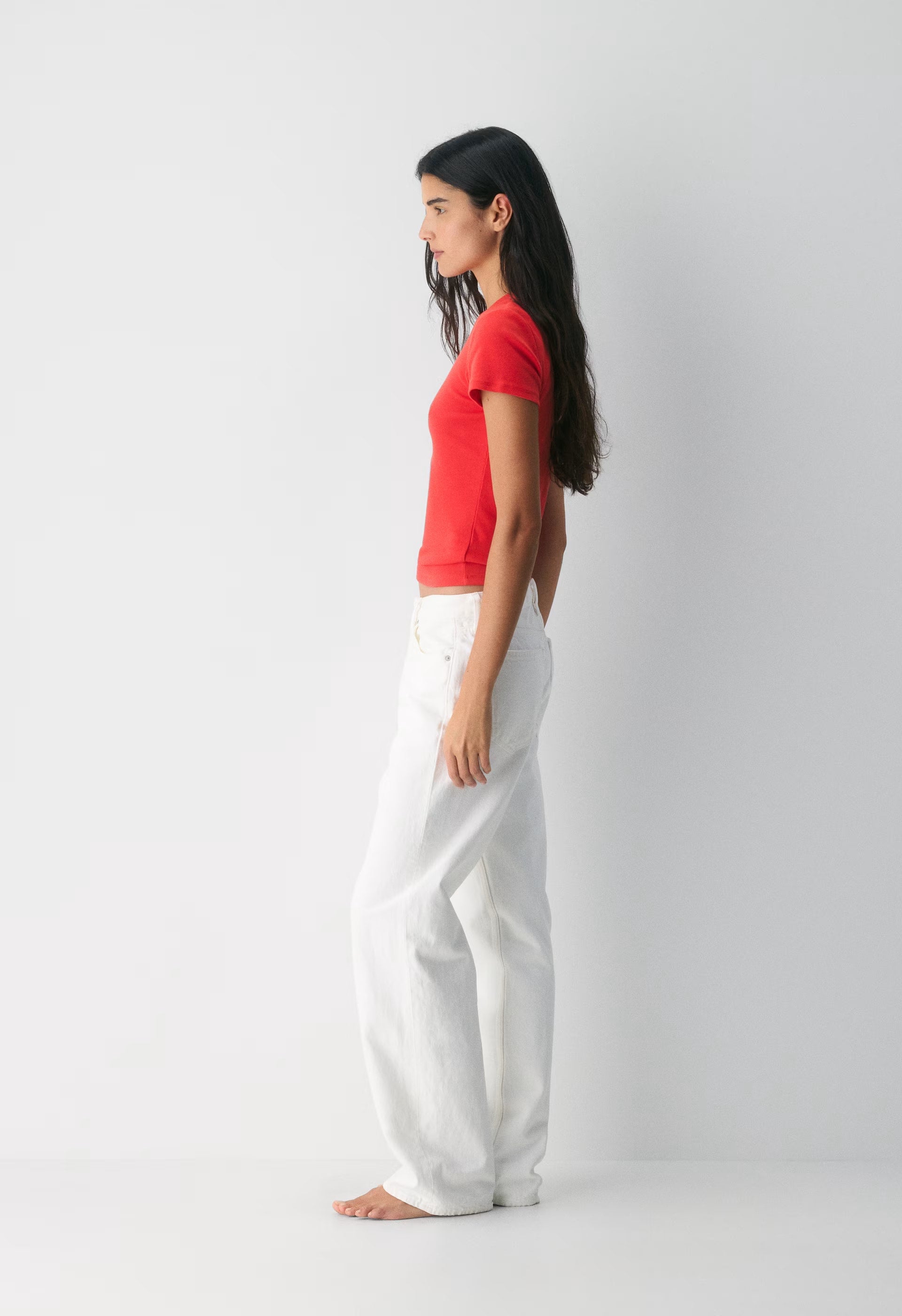 HomeStretch™ Rib Tune T-Shirt - CHERRYBOMB RED