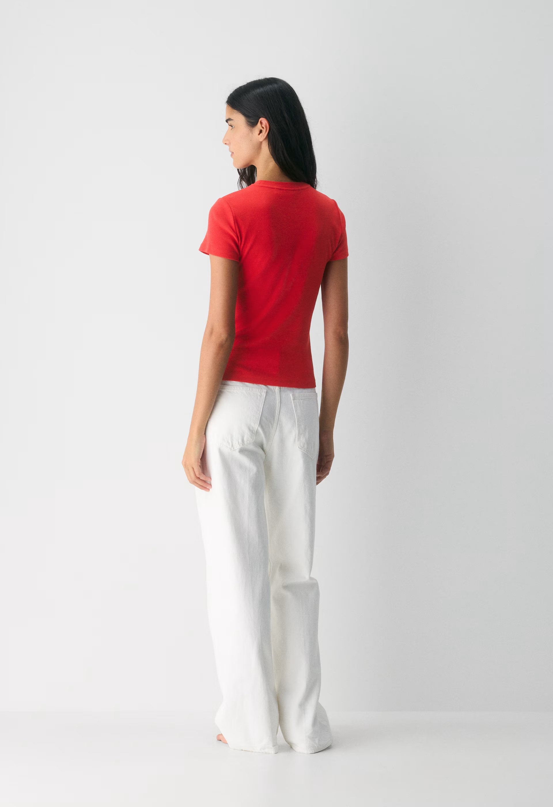 HomeStretch™ Rib Tune T-Shirt - CHERRYBOMB RED