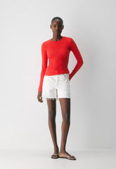 HomeStretch™ Rib Solo Longsleeve - CHERRYBOMB RED