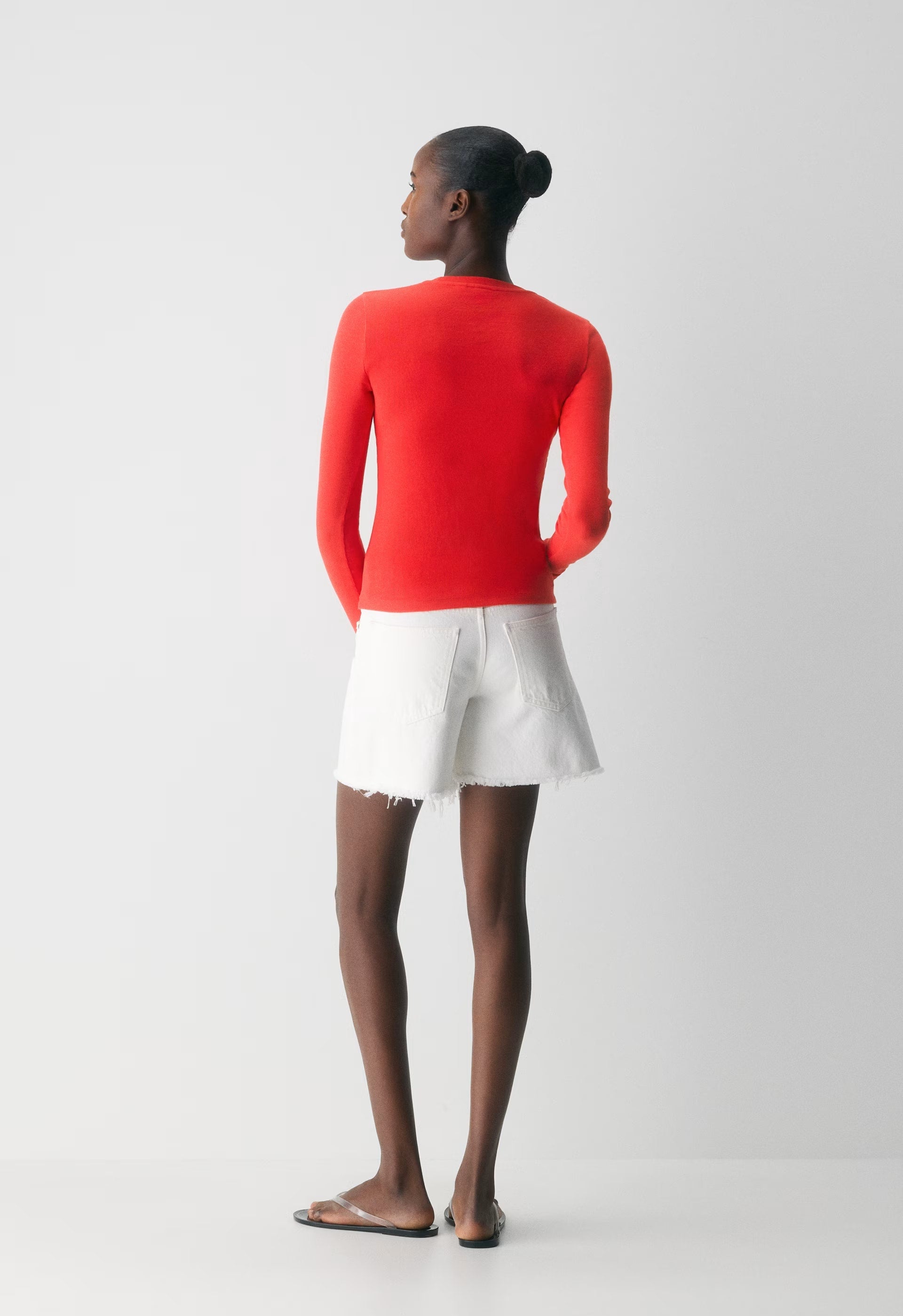 HomeStretch™ Rib Solo Longsleeve - CHERRYBOMB RED