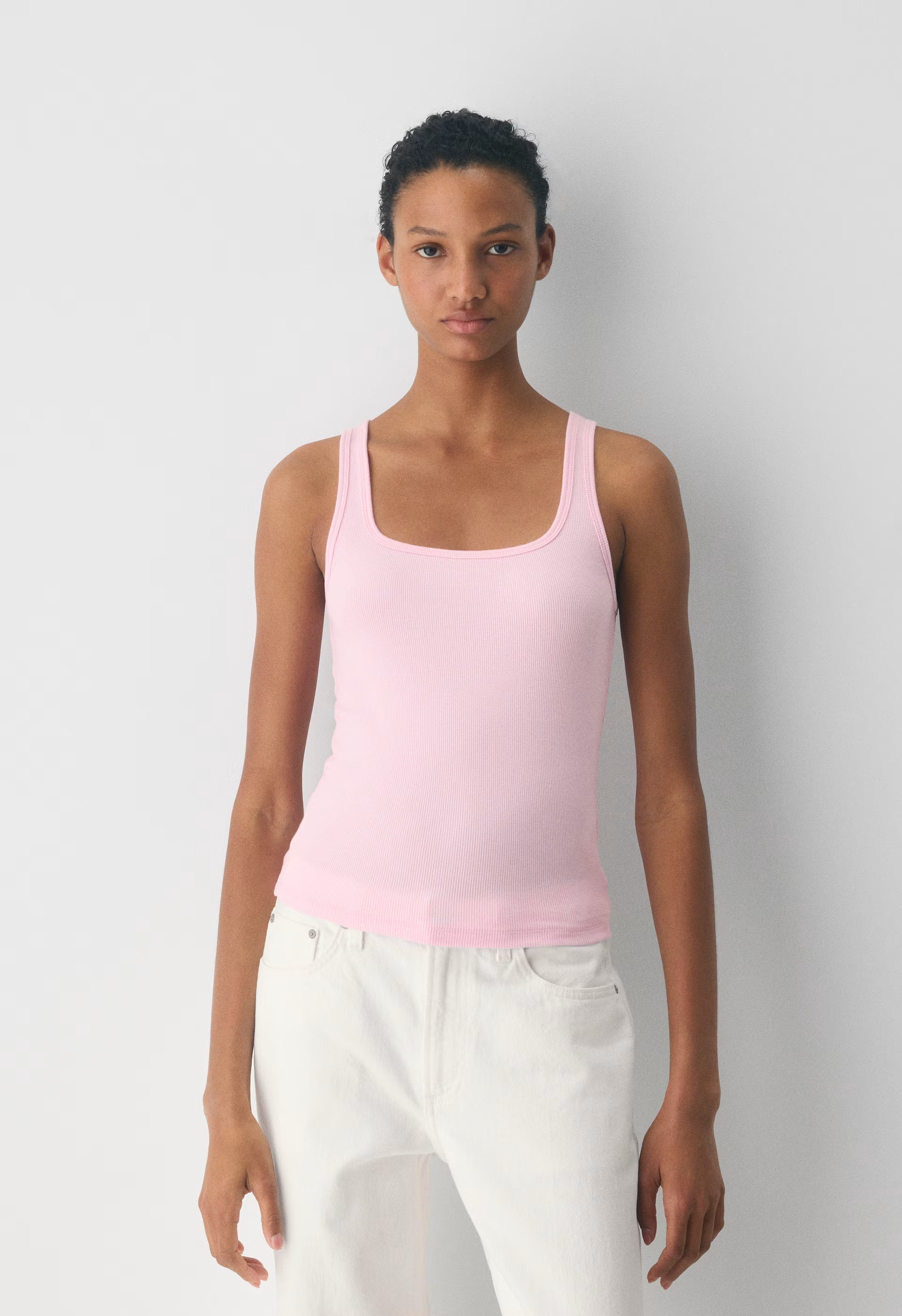 HomeStretch™ Rib Frequency Tank - MILKSHAKE PINK