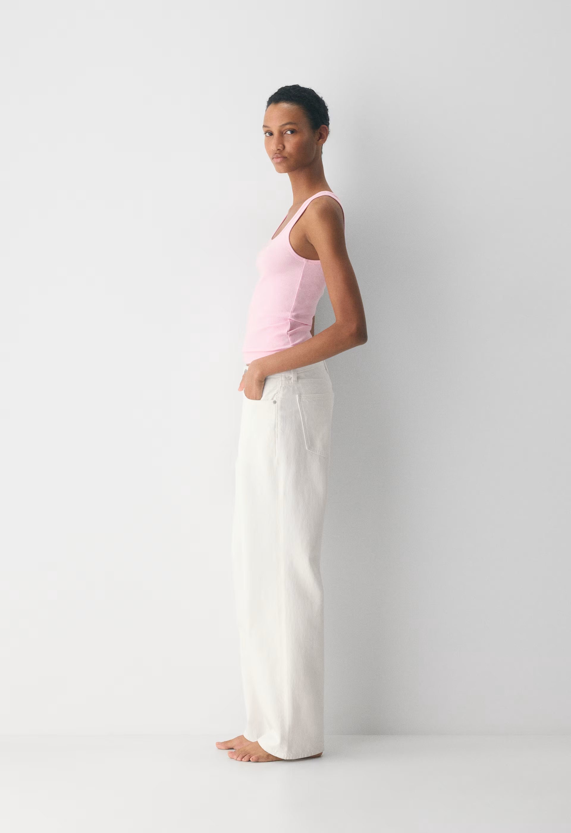 HomeStretch™ Rib Frequency Tank - MILKSHAKE PINK