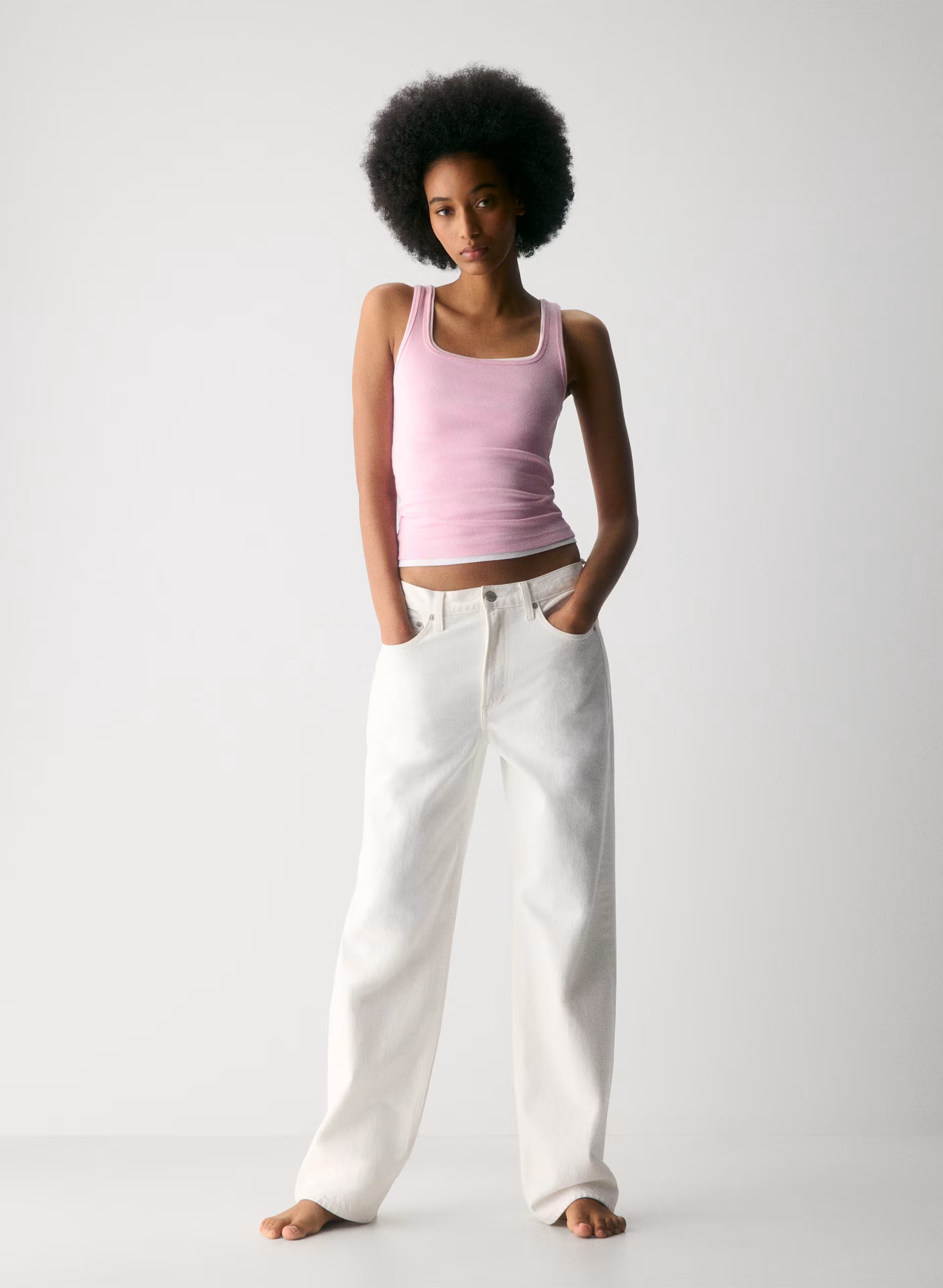 HomeStretch™ Rib Frequency Tank - MILKSHAKE PINK