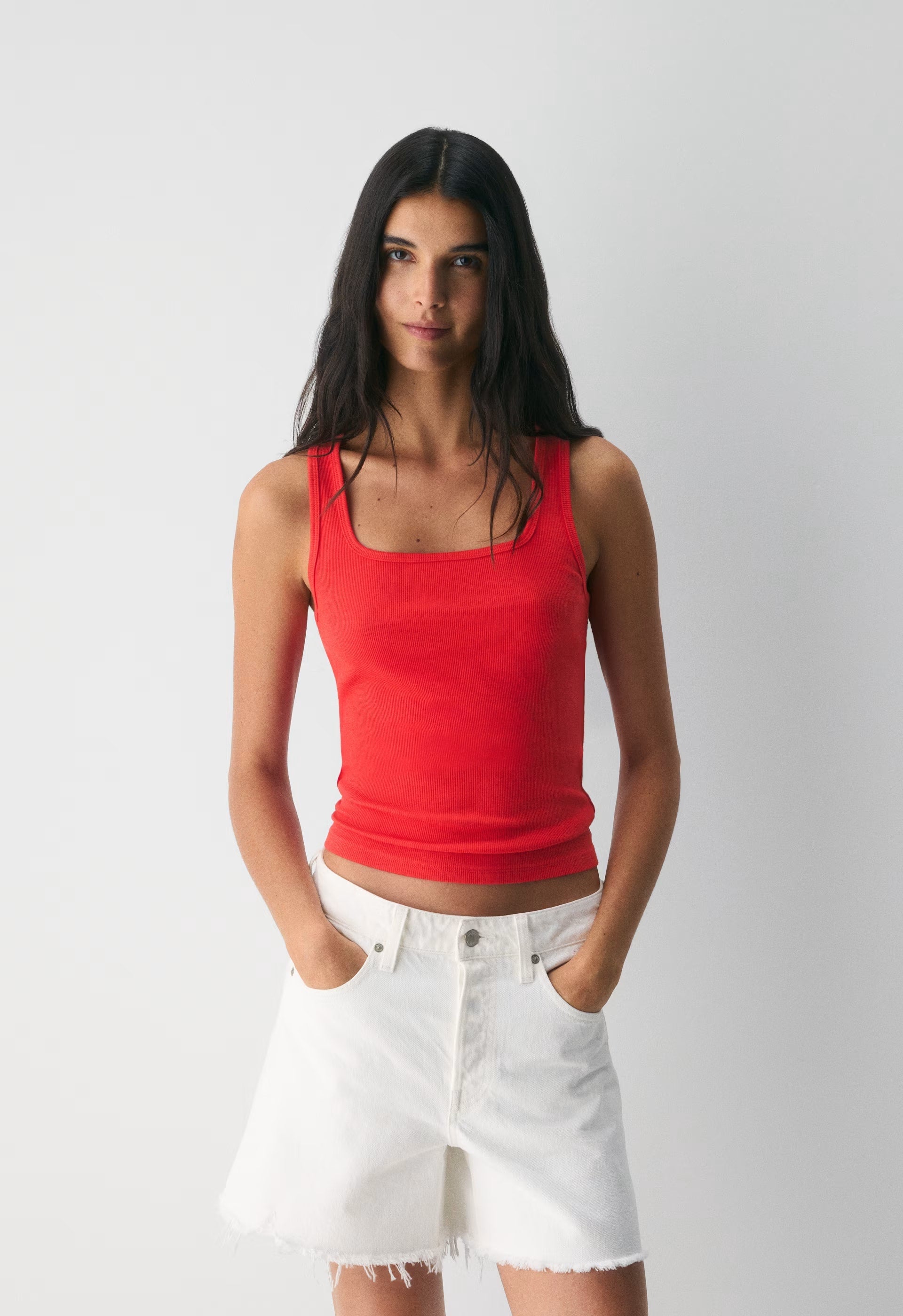 HomeStretch™ Rib Frequency Tank - CHERRYBOMB RED