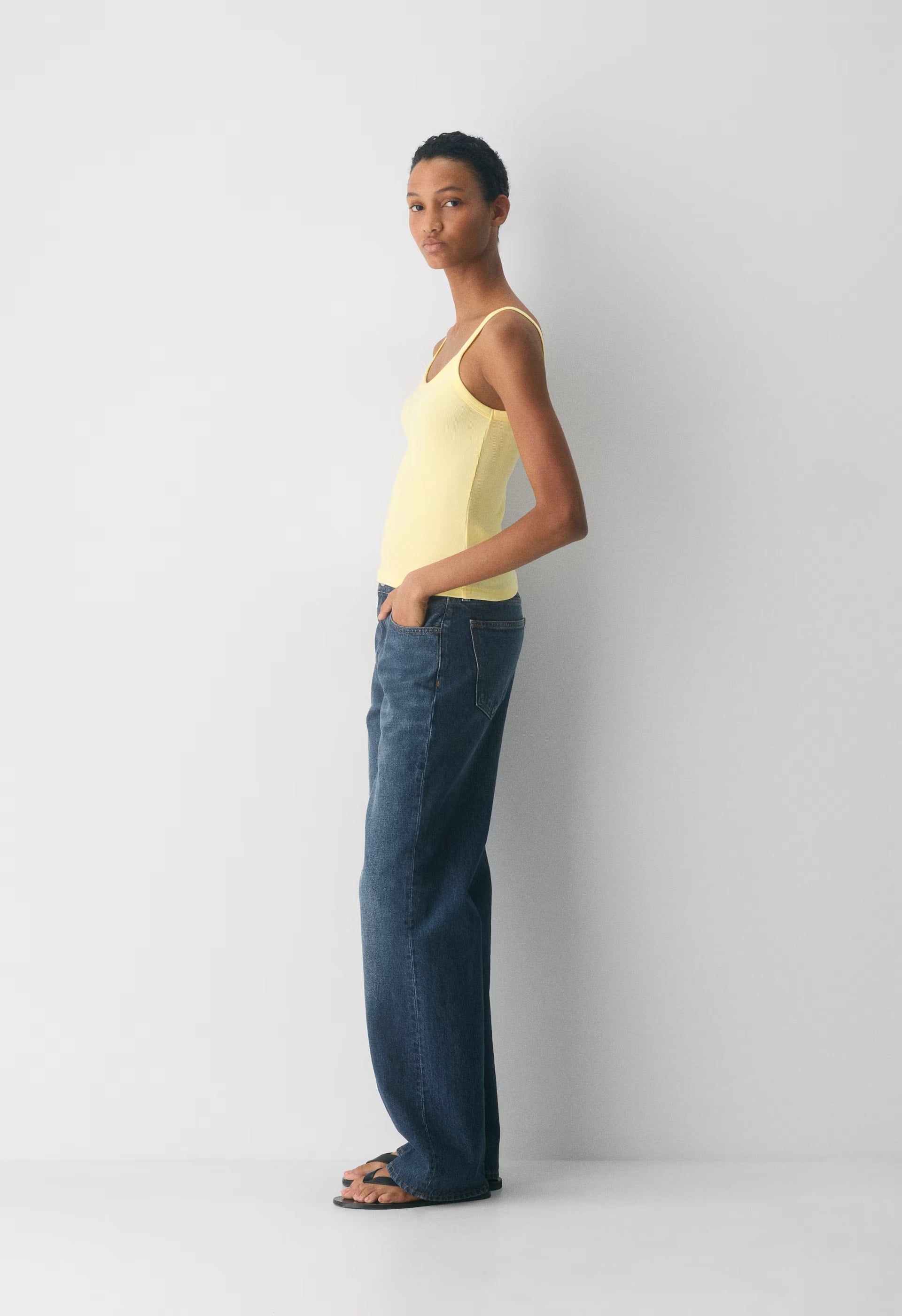 HomeStretch™ Rib Spectrum Cami Tank - LEMONADE