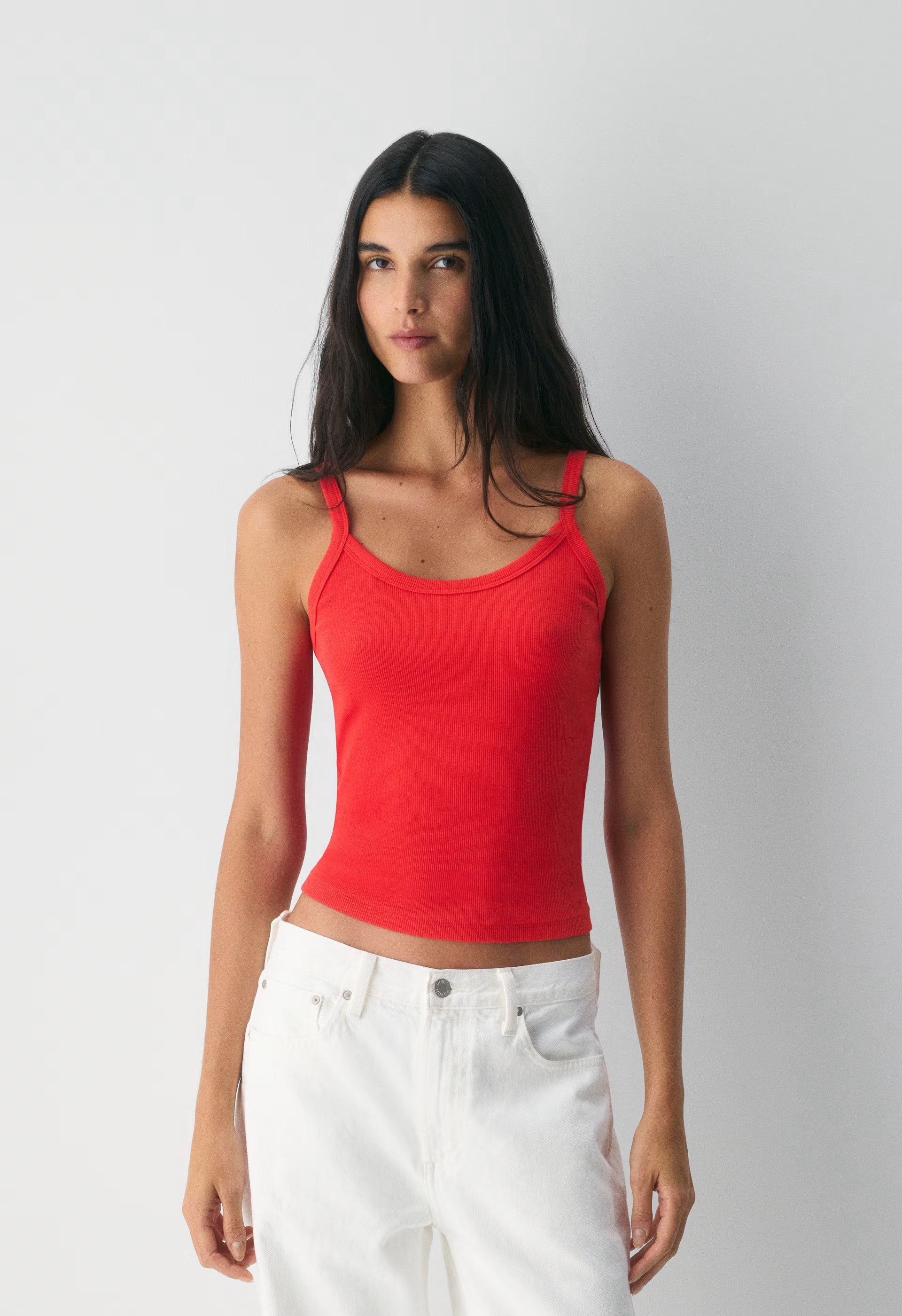 HomeStretch™ Rib Spectrum Cami Tank - CHERRYBOMB RED