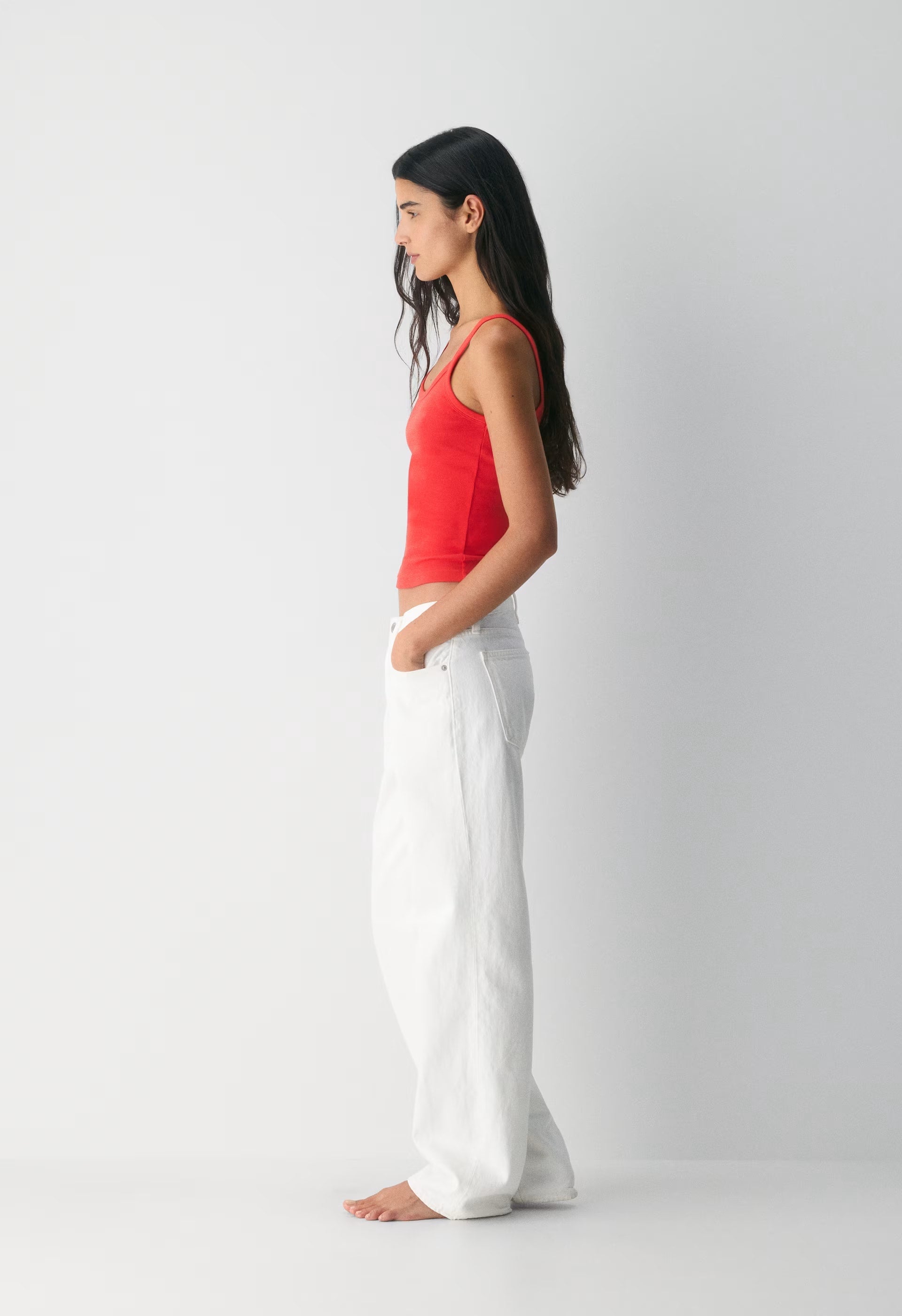 HomeStretch™ Rib Spectrum Cami Tank - CHERRYBOMB RED