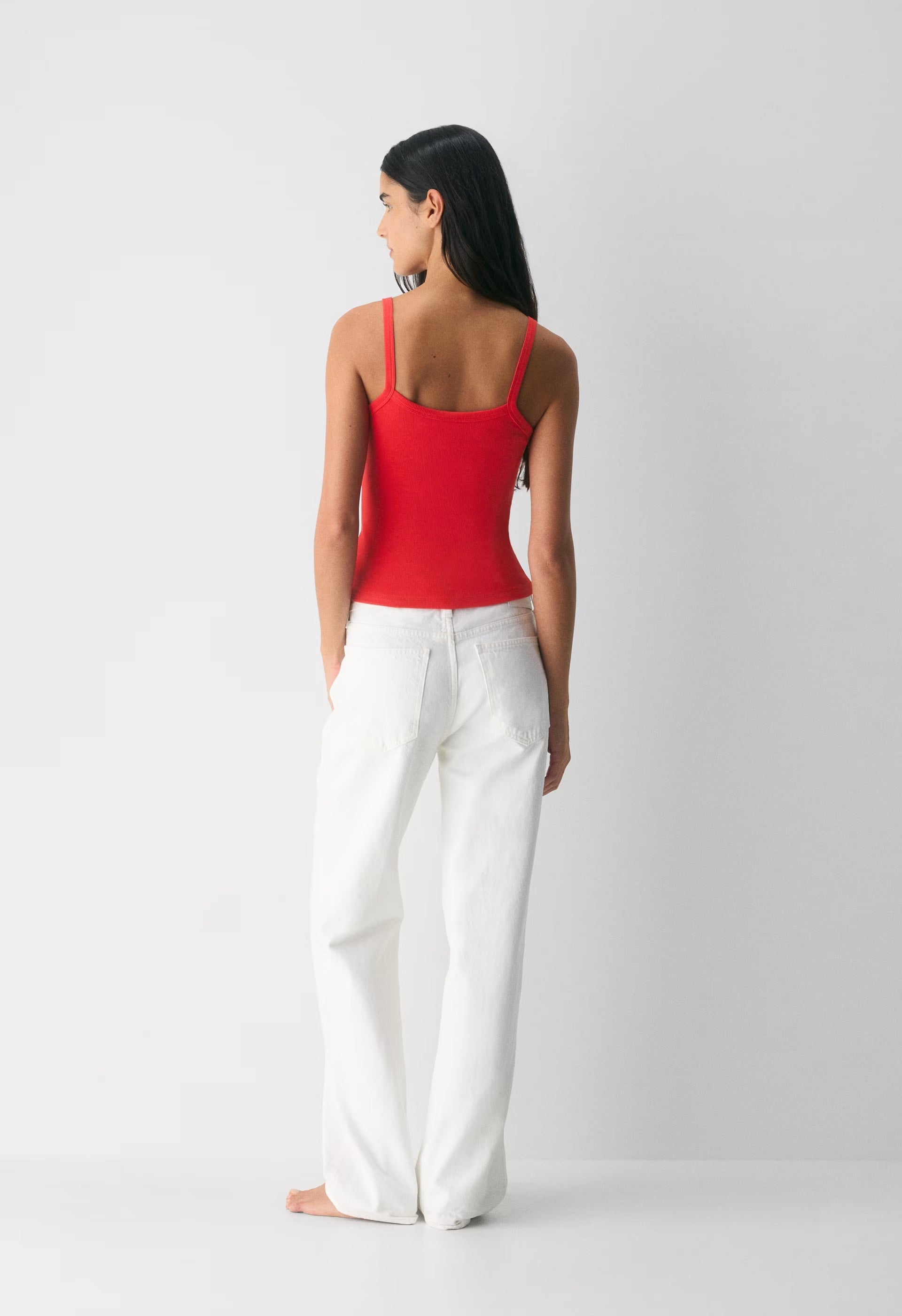 HomeStretch™ Rib Spectrum Cami Tank - CHERRYBOMB RED