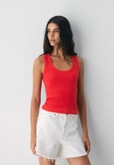 HomeStretch™ Rib Vinyl Tank - CHERRYBOMB RED