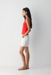 HomeStretch™ Rib Vinyl Tank - CHERRYBOMB RED