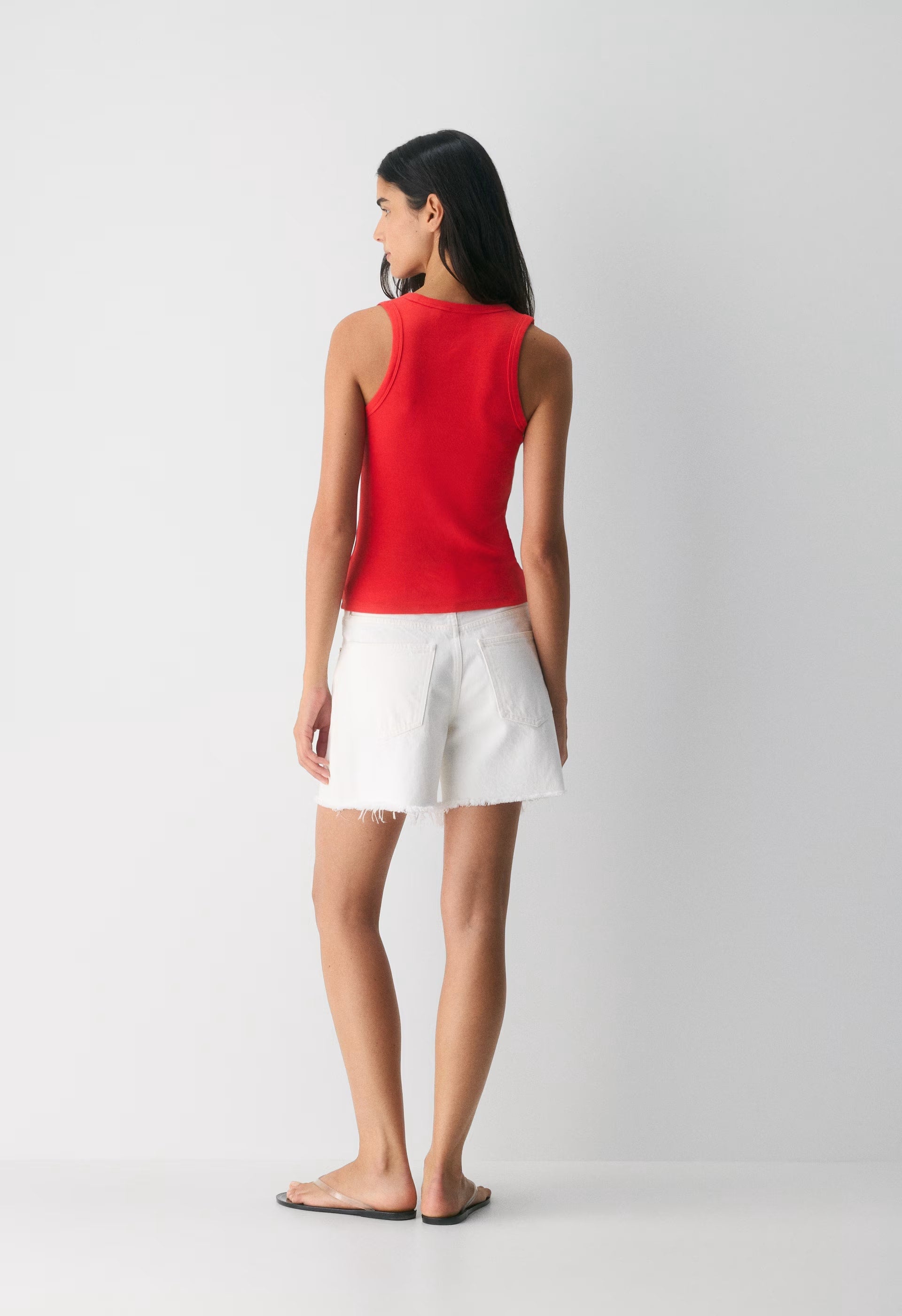 HomeStretch™ Rib Vinyl Tank - CHERRYBOMB RED