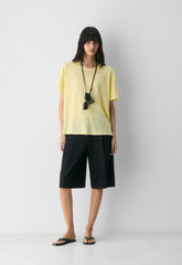 Loom Linen Quay T-Shirt - LEMONADE