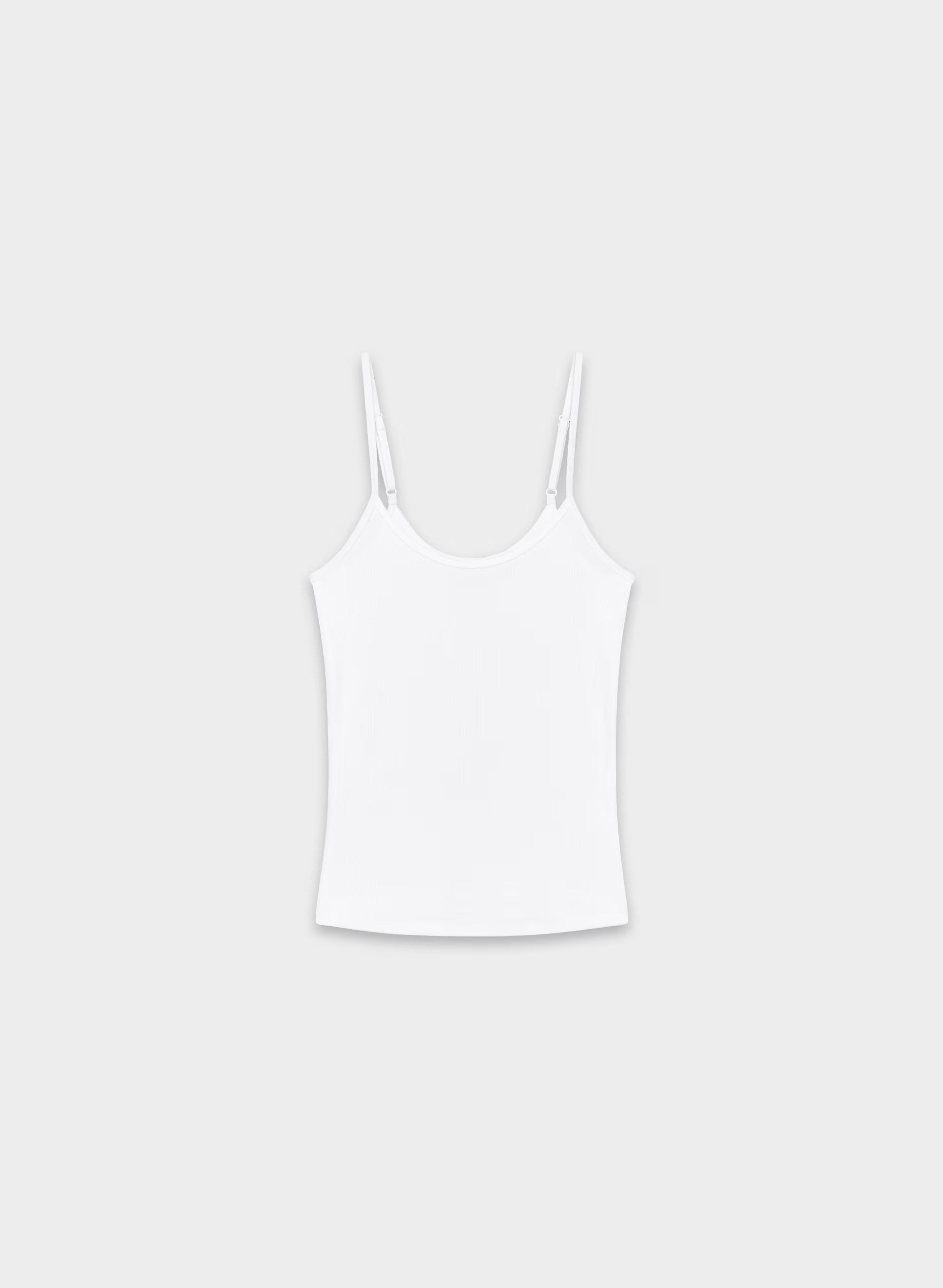 HomeStretch™ Rib Universal Cami Tank - WHITE
