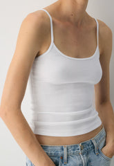 HomeStretch™ Rib Universal Cami Tank - WHITE