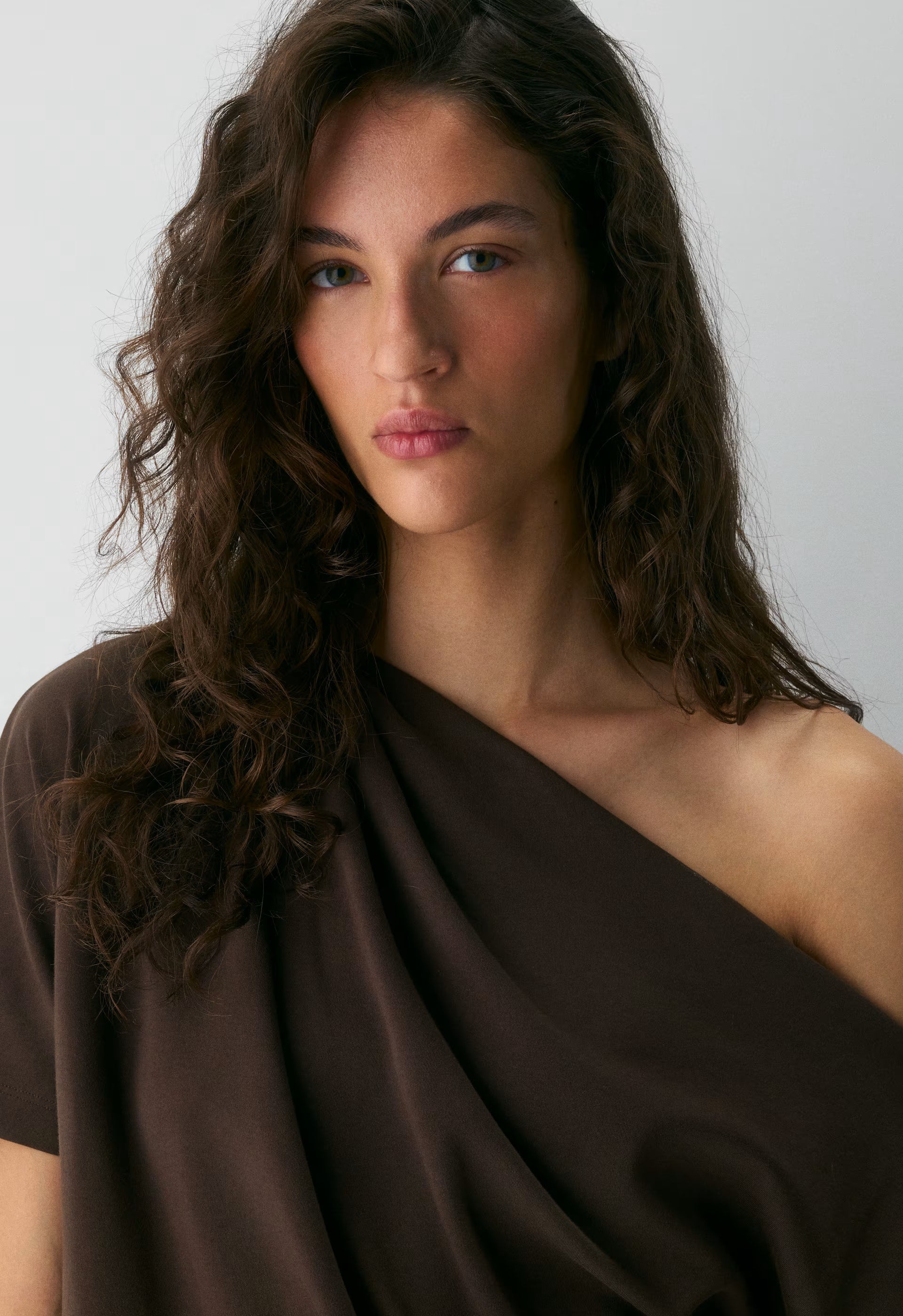 InterLock Cotton Script Top - RICH MOCHA BROWN