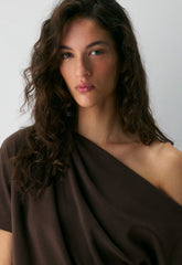 InterLock Cotton Script Top - RICH MOCHA BROWN