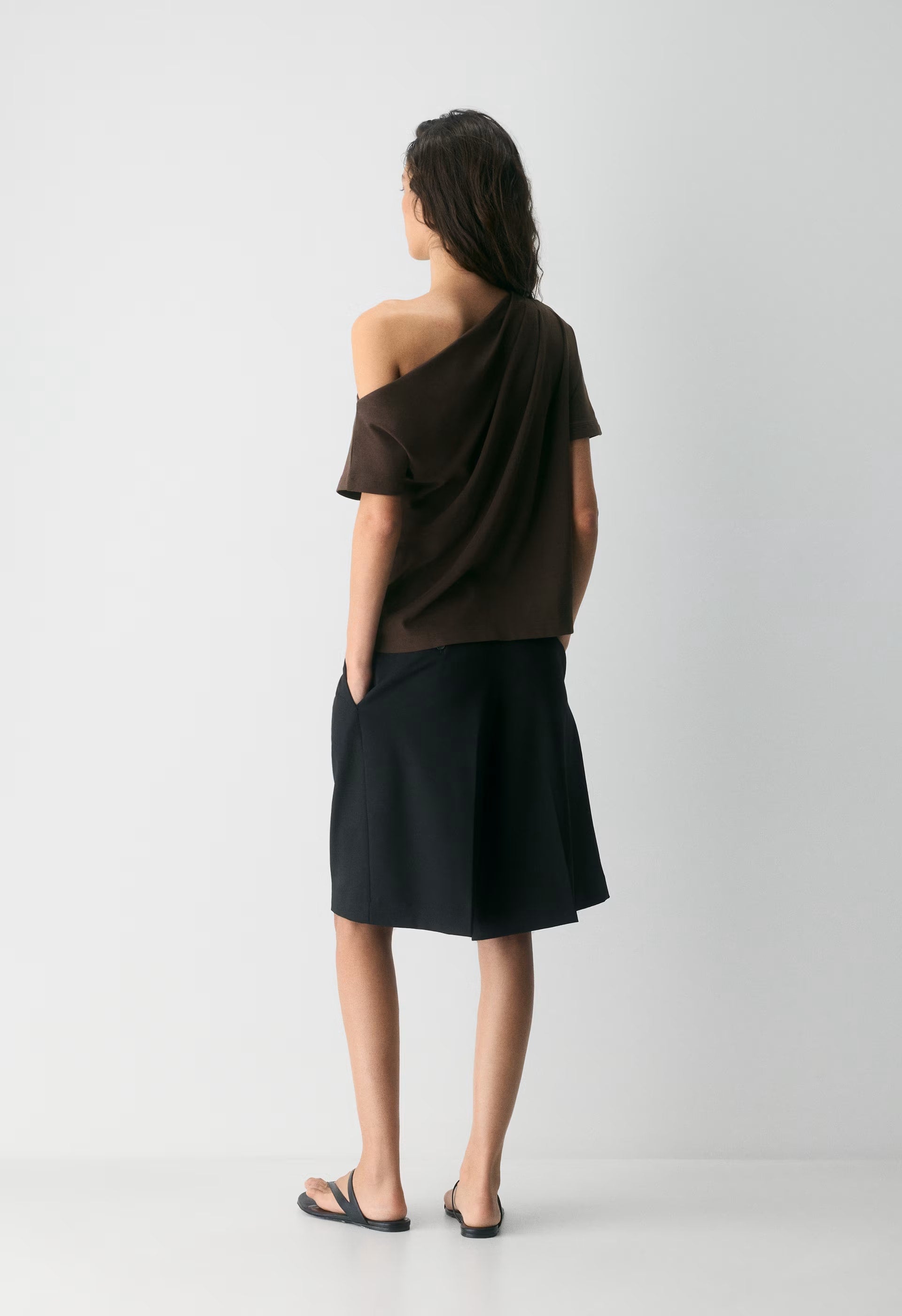InterLock Cotton Script Top - RICH MOCHA BROWN