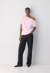 InterLock Cotton Script Top - VILLA PINK