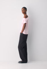 InterLock Cotton Script Top - VILLA PINK