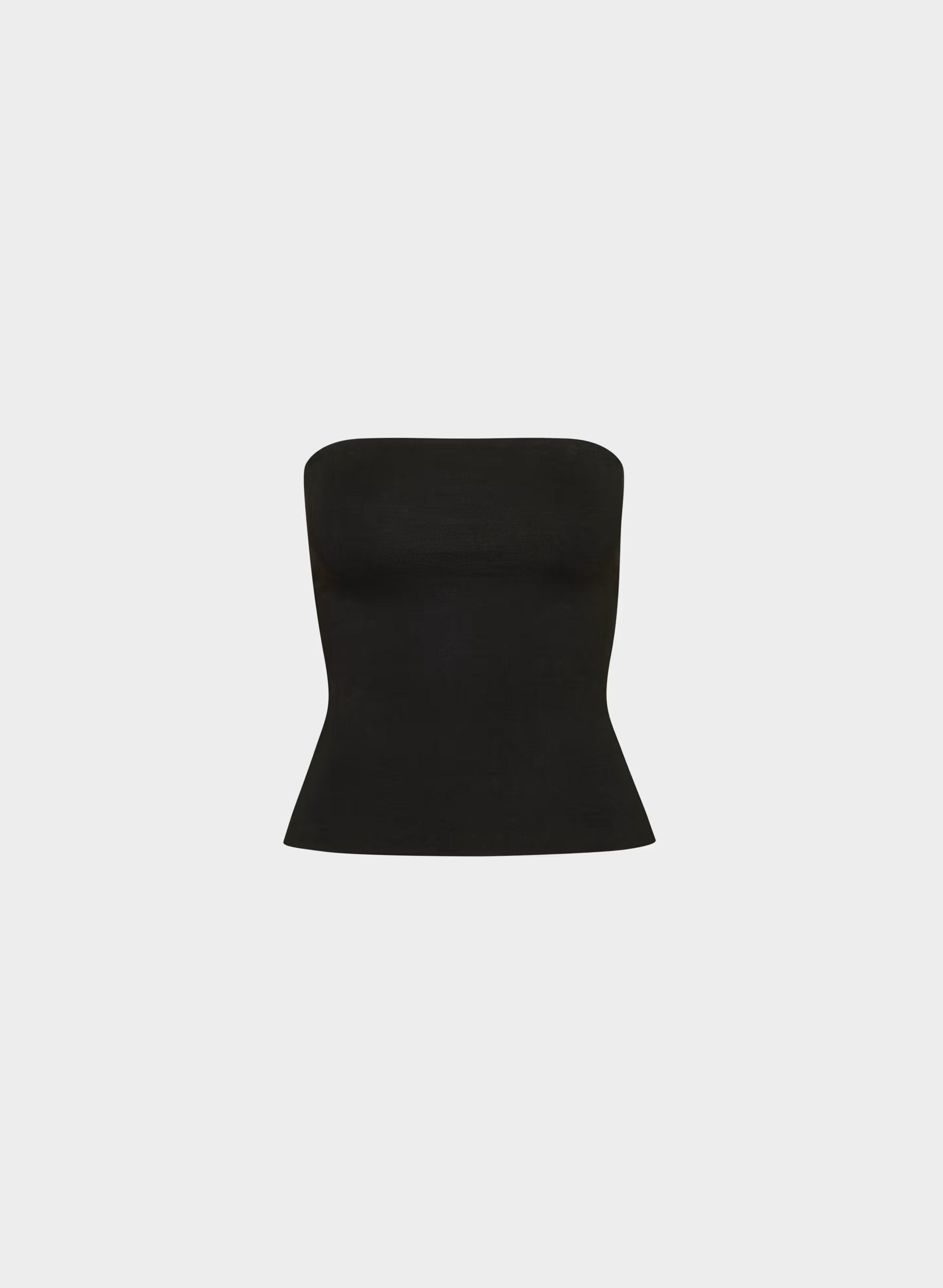 Casual Contour Hi-Hip Tube Top - BLACK