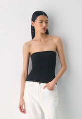 Casual Contour Hi-Hip Tube Top - BLACK