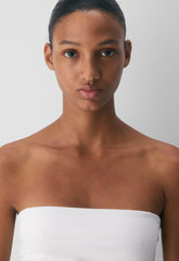 Casual Contour Hi-Hip Tube Top - WHITE