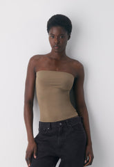 Casual Contour Hi-Hip Tube Top - FOLIO TAUPE