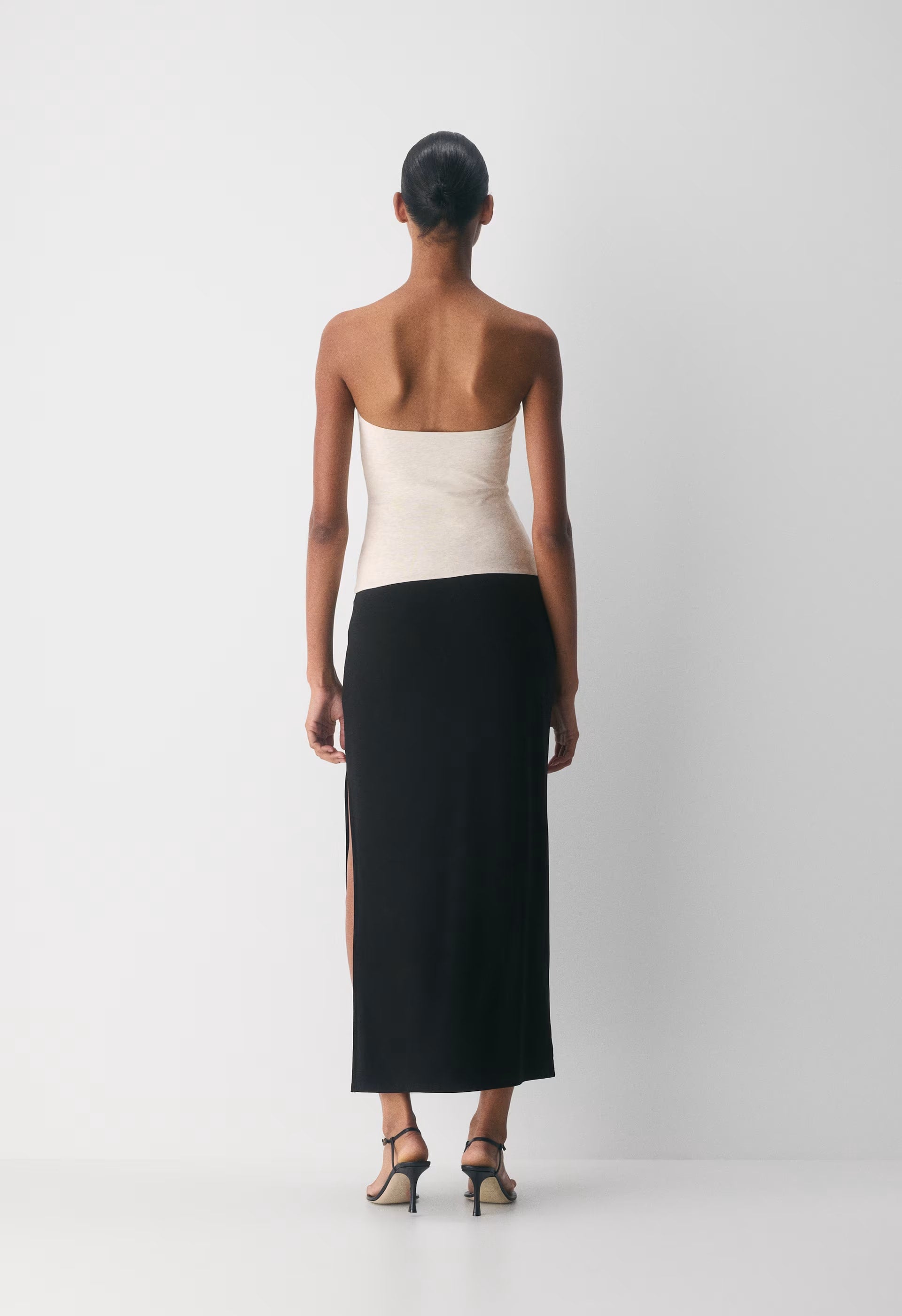 Casual Contour Hi-Hip Tube Top - HEATHER LIGHT OATMEAL