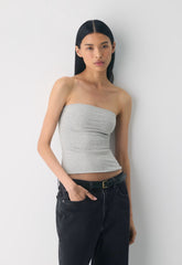 Casual Contour Hi-Hip Tube Top - HEATHER CHROME