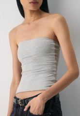 Casual Contour Hi-Hip Tube Top - HEATHER CHROME