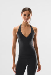 BUTTER Riley Halter Top - BLACK