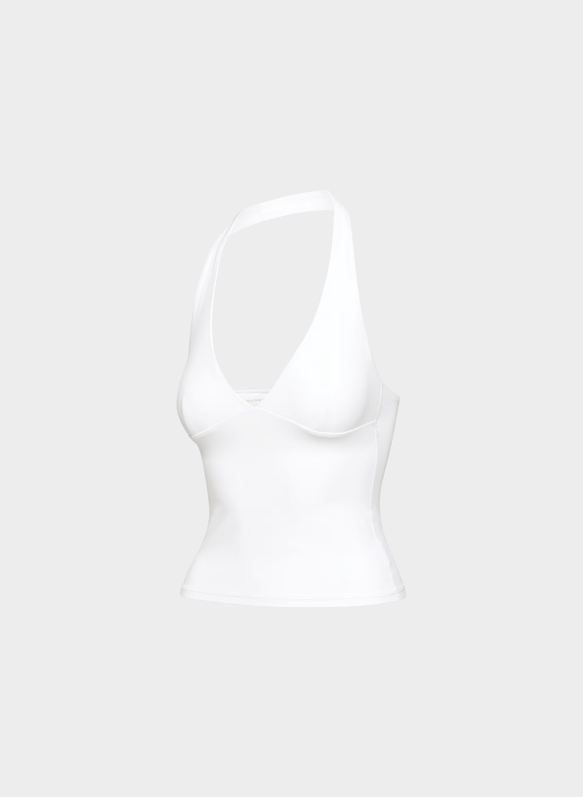 BUTTER Riley Halter Top - BRIGHT WHITE