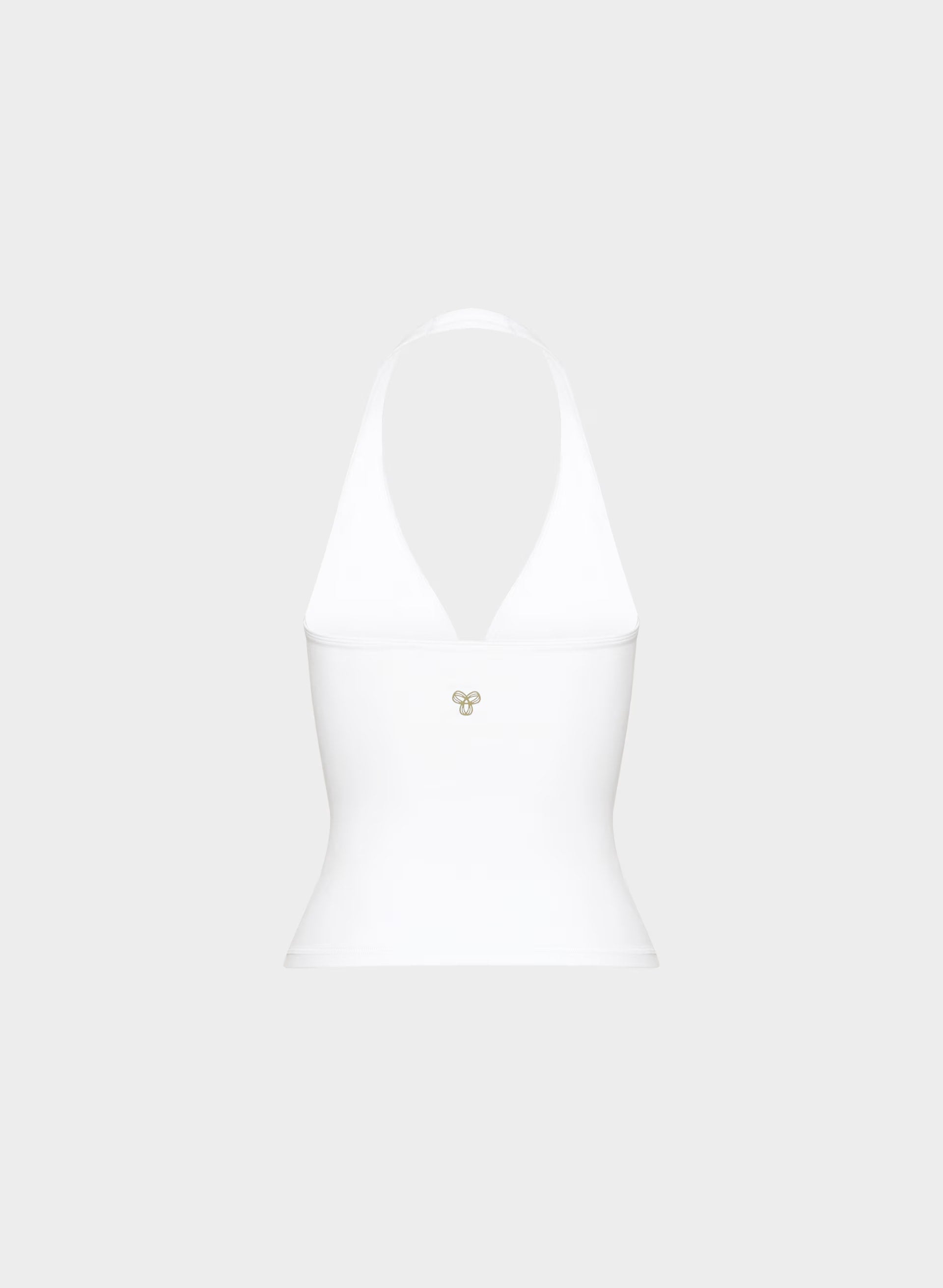 BUTTER Riley Halter Top - BRIGHT WHITE
