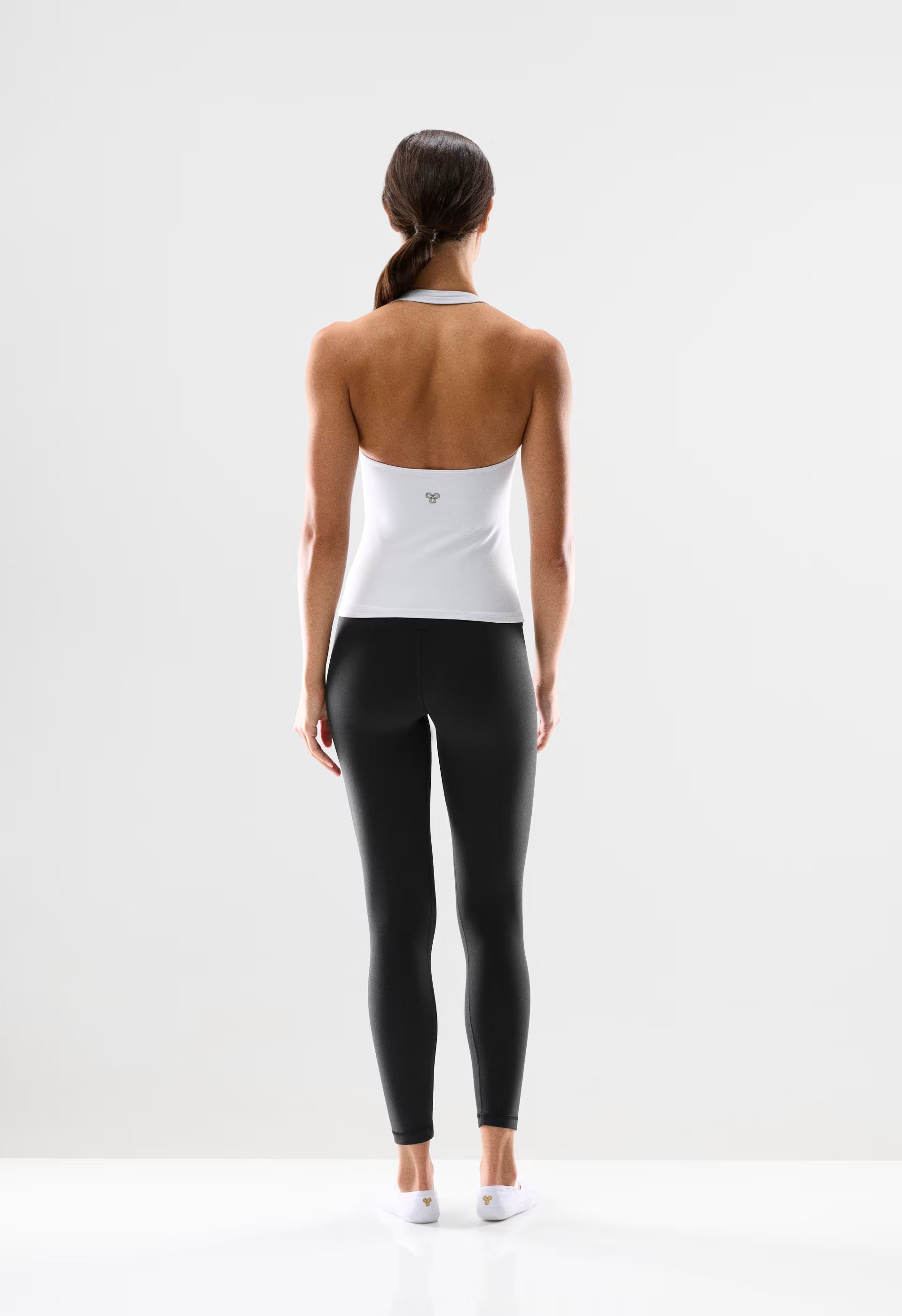BUTTER Riley Halter Top - BRIGHT WHITE