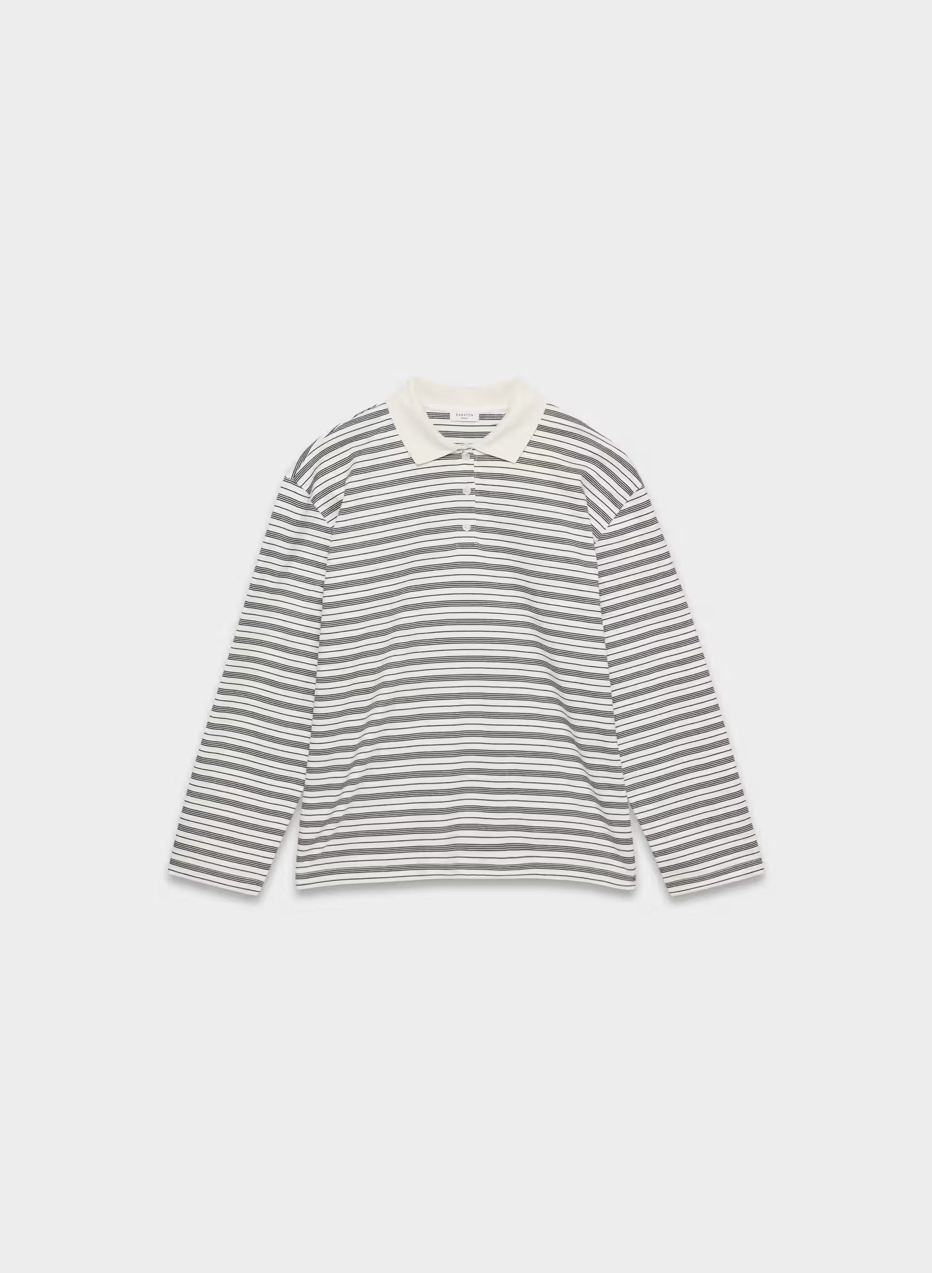 InterLock Cotton Eton Longsleeve - LIGHT BIRCH/BLACK