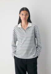 InterLock Cotton Eton Longsleeve - LIGHT BIRCH/BLACK