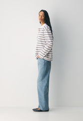 InterLock Cotton Eton Longsleeve - WHITE/ VILLA PINK