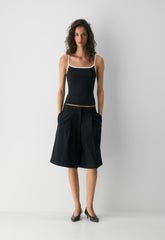 Original Contour Swoop Cami Tank - BLACK /BRIGHT WHT