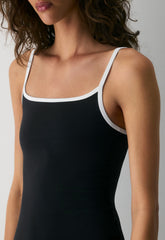 Original Contour Swoop Cami Tank - BLACK /BRIGHT WHT